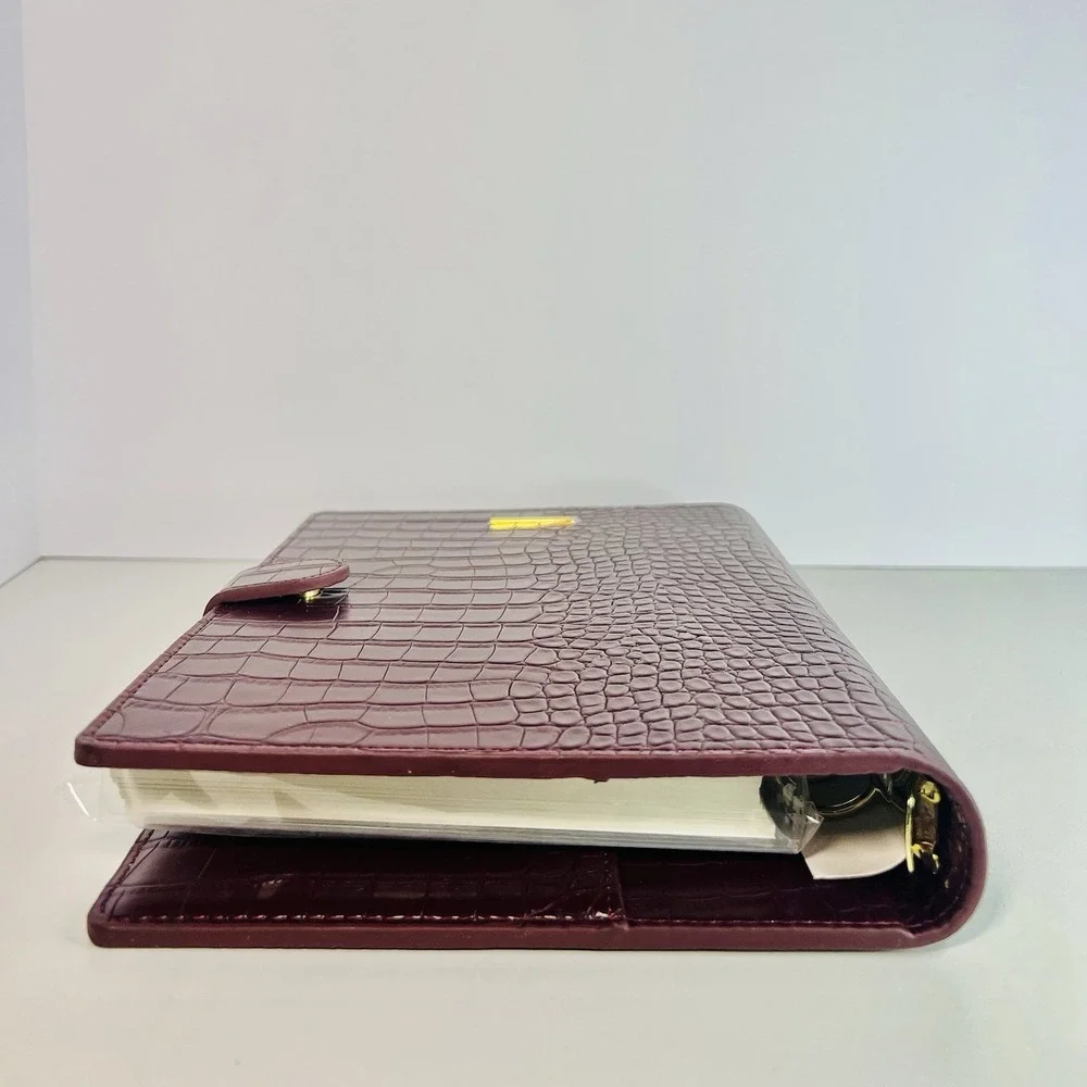 CGD London Classic Agenda & Full Year Planning Inserts Burgundy Vegan Croc